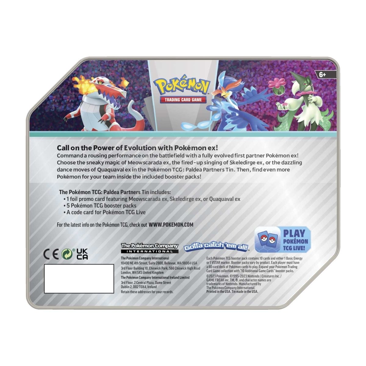 Pokemon TCG: Paldean Partners Tin (Meowscarada EX)